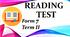 Form 7. Reading Test. II term.
