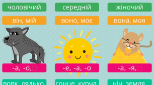 "Навчаюся відзначати рід і число іменників"