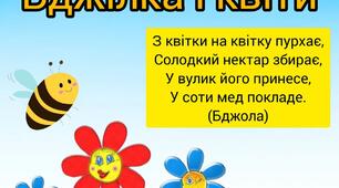 Дидактична гра "Бджілка та квіти "