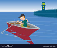 Boat ride Royalty Free Vector Image - VectorStock