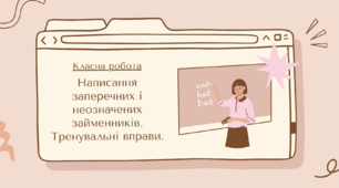 Написання заперечних і неозначених займенників. Тренувальні вправи.