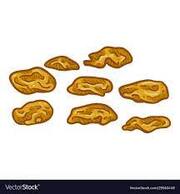 Cartoon - golden raisin dried grapes Royalty Free Vector