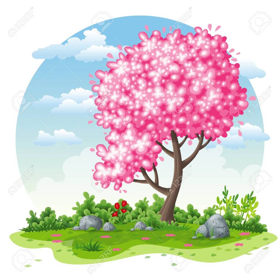 Spring Nature Cartoon Background Royalty Free SVG, Cliparts, Vectors, And Stock Illustration. Image 72486030.