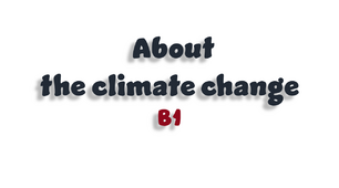 About the climate change