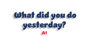 What did you do yesterday? - A1