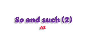 So and such (2) - B1