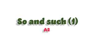So and such (1) - B1