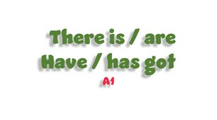 There is/are. Have/has got - A1