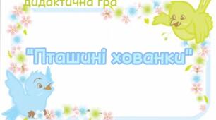 Дидактична відеогра " Пташині хованки" (птахи)
