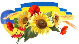 Розтяжка "З Україною в серці!". Для свята Першого дзвоника/патріотичного заходу.