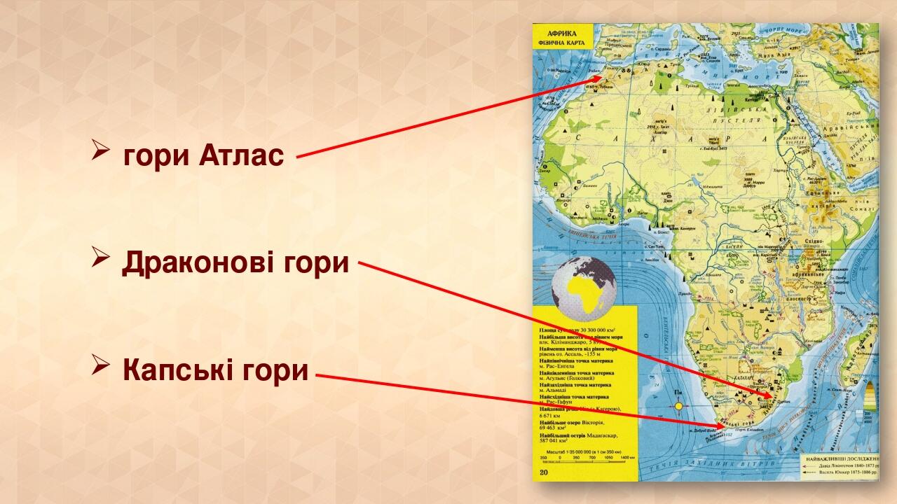 гори Атлас Драконові гори Капські гори